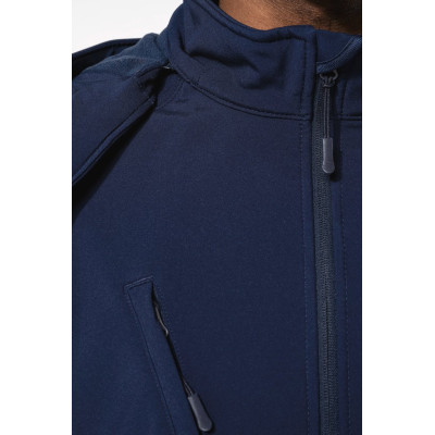 Men's detachable hooded softshell jacket